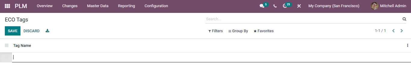 ECO Tags in Odoo-15