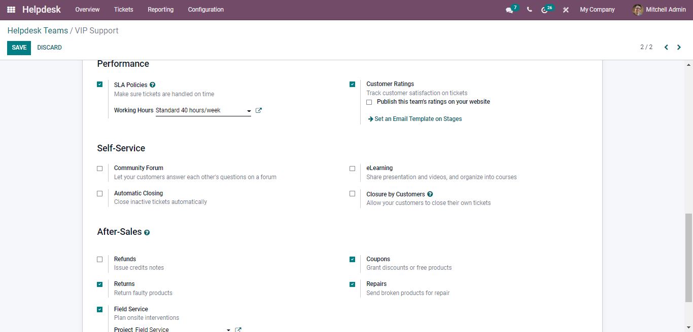 Creating Helpdesk Teams for Support Tickets in Odoo15