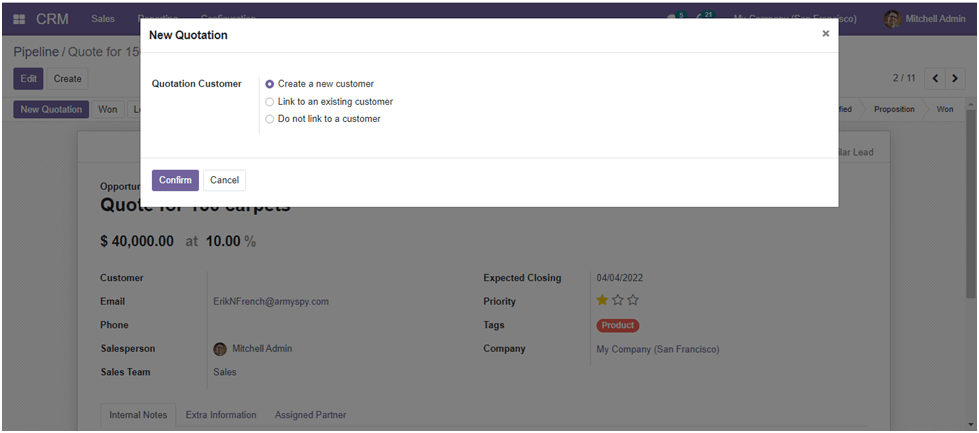 Buttons and Statusbar in Odoo15
