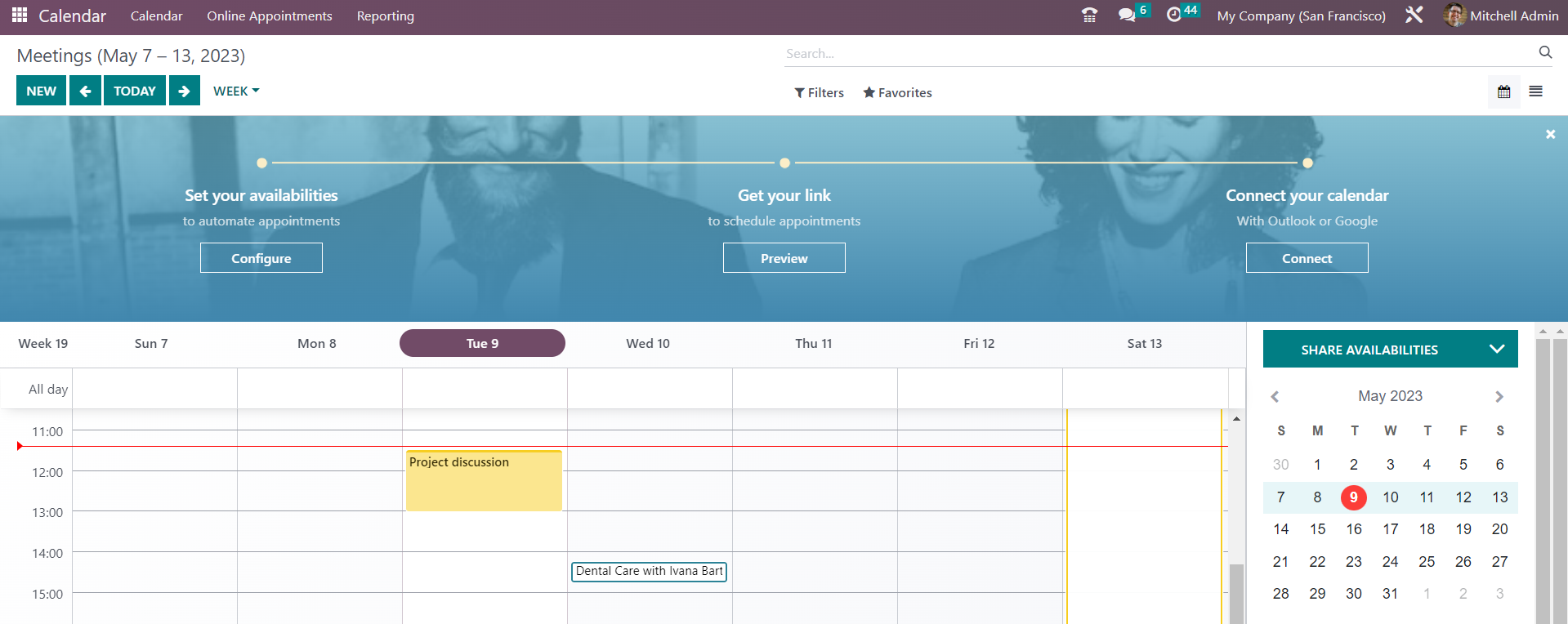 Scheduling in Odoo