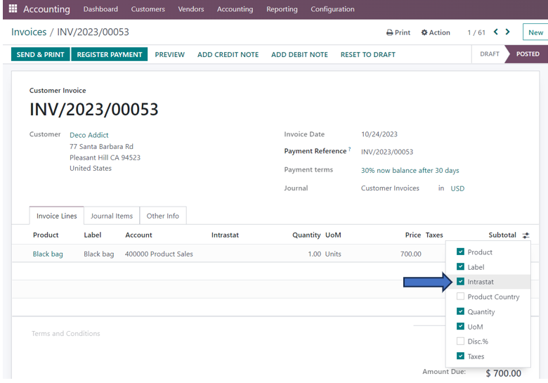 Intrastat in Odoo 16