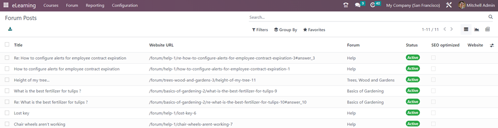 E-Learning Module in Odoo 16