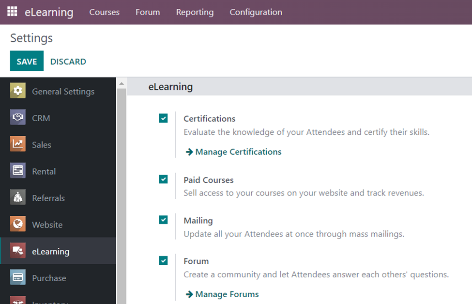 E-Learning Module in Odoo 16