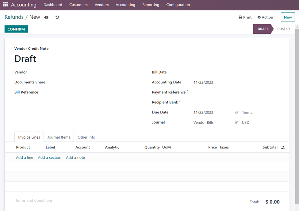 Refunds in Odoo 16