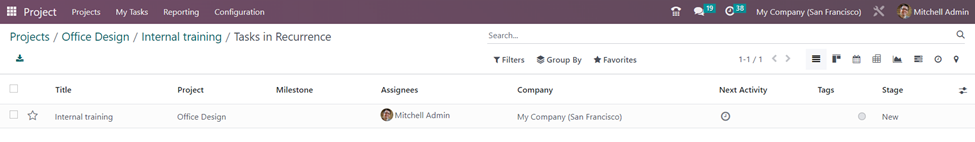 Recurring Tasks in Odoo 16