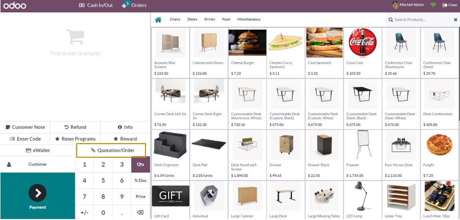 Down payments in Odoo 16