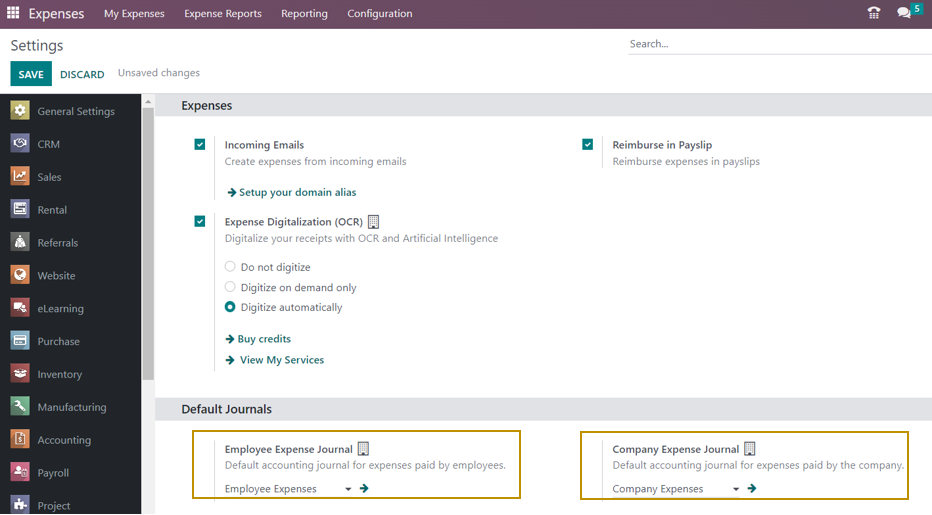 Employee Expenses in Odoo 16