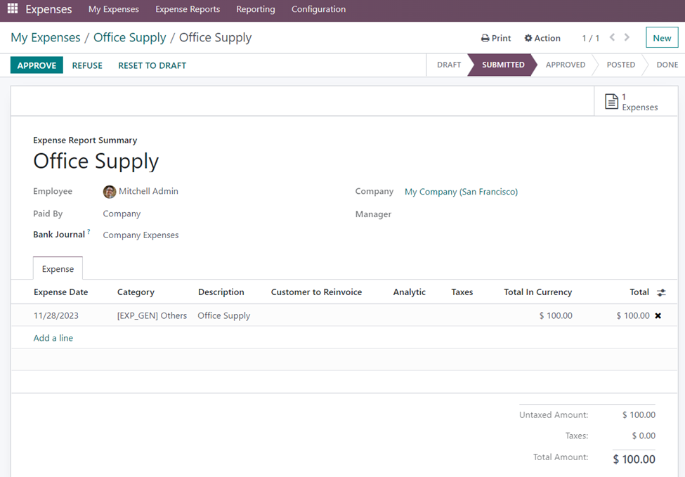Employee Expenses in Odoo 16