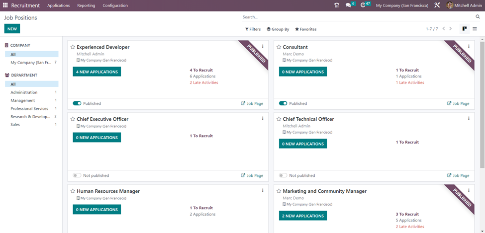 Recruitment in Odoo 16