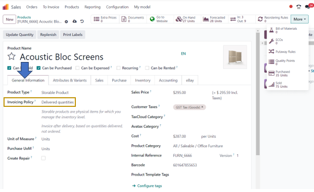 Invoicing Policies in Odoo 17
