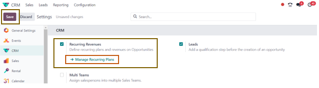 Recurring plans Odoo 17