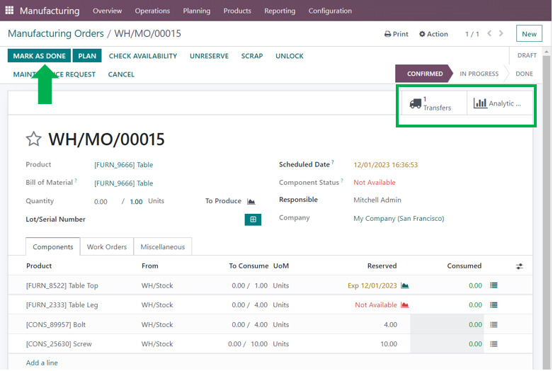 Cost Analysis in Odoo 16