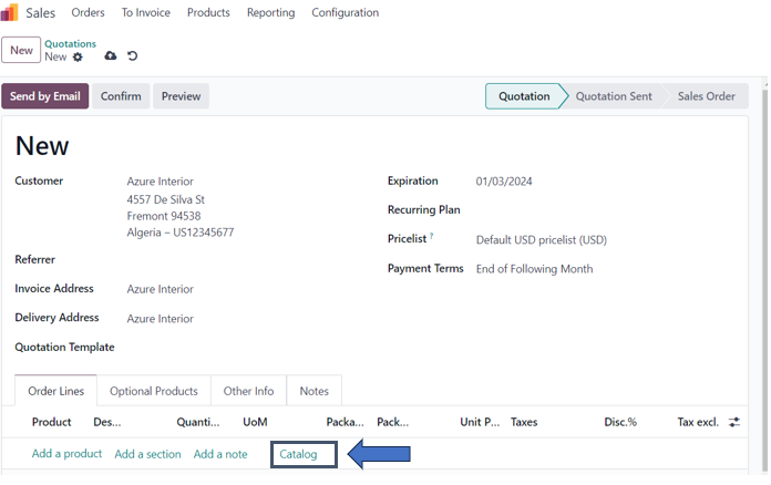 Product Catalog in Odoo 17