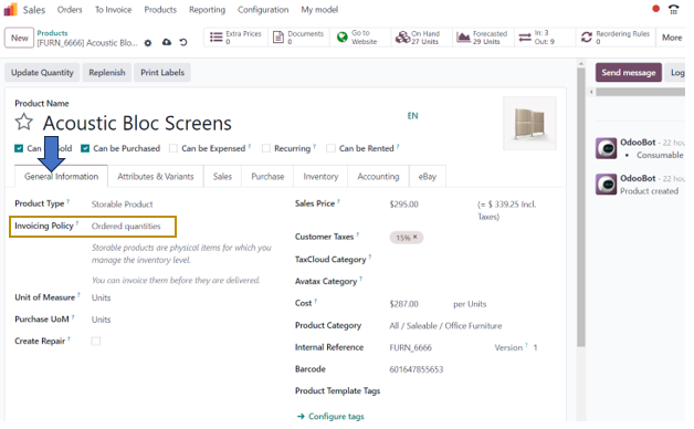 Invoicing Policies in Odoo 17