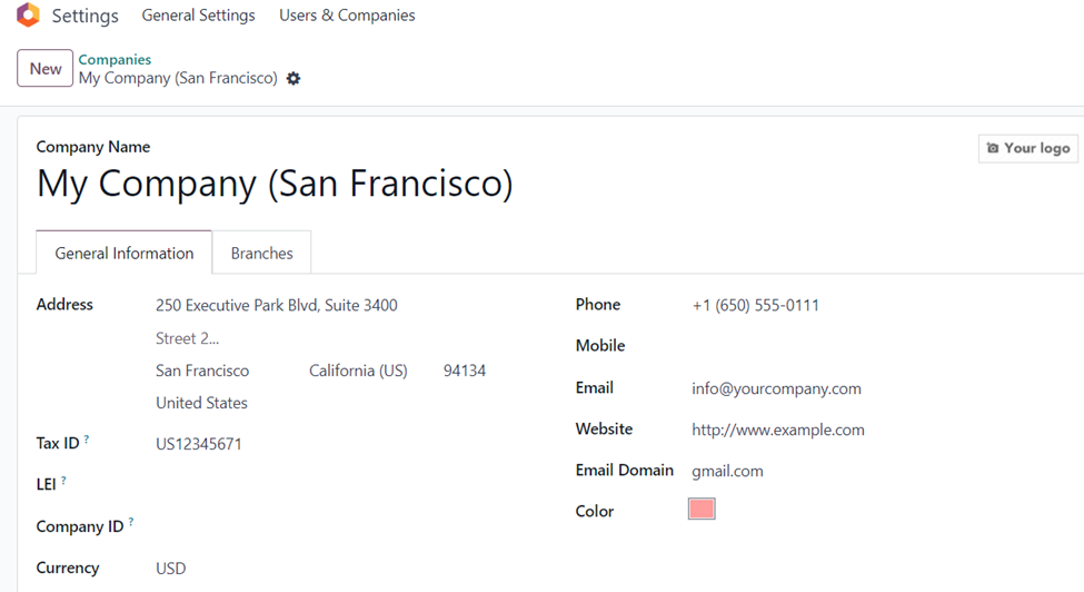 Odoo 17 Accounting Company Setup