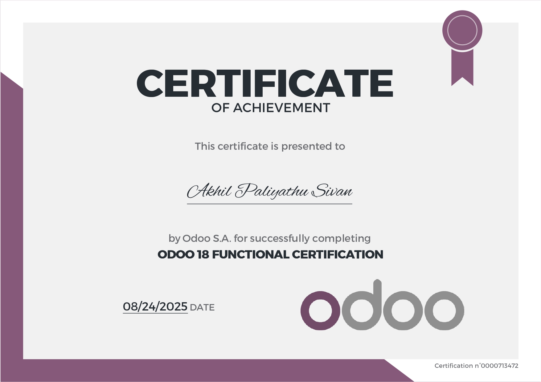 Odoo 18 Certified Professional