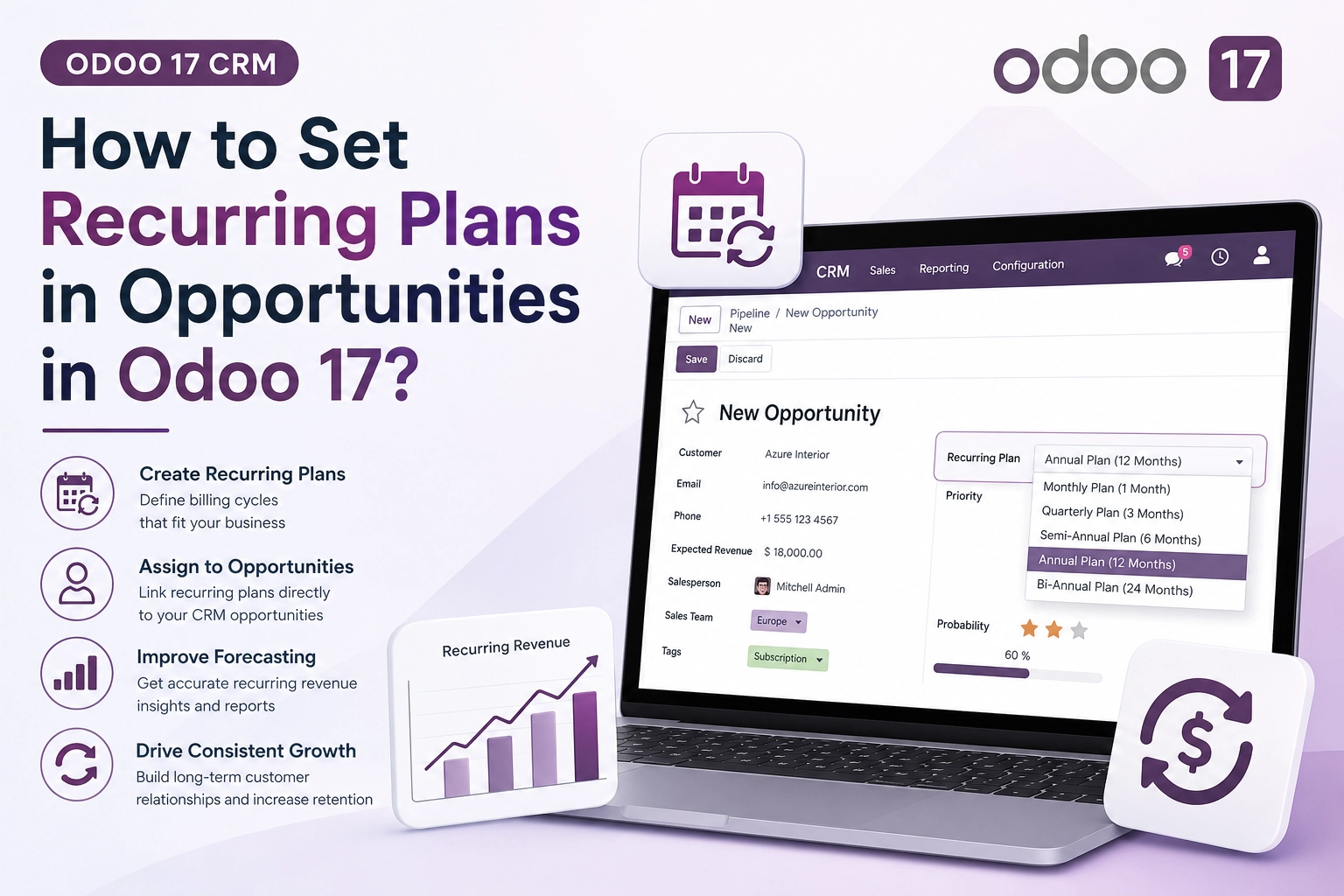 How to Set Recurring Plans in Opportunities in Odoo 17