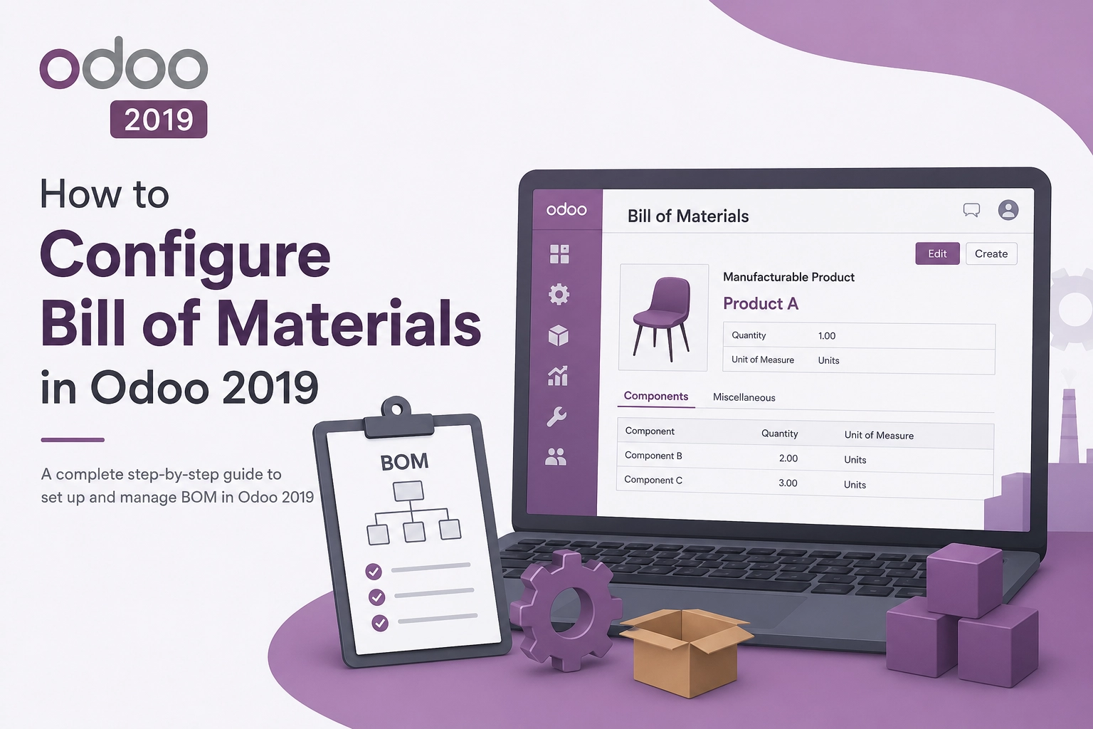 How to Configure Bill of Materials (BoM) in Odoo 19 | Step-by-Step Guide