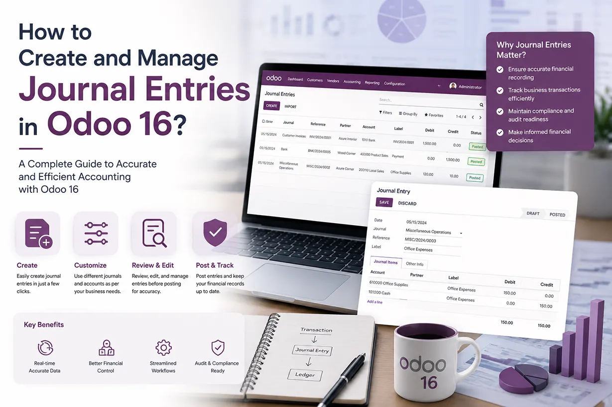 How to Create and Manage Journal Entries in Odoo 16