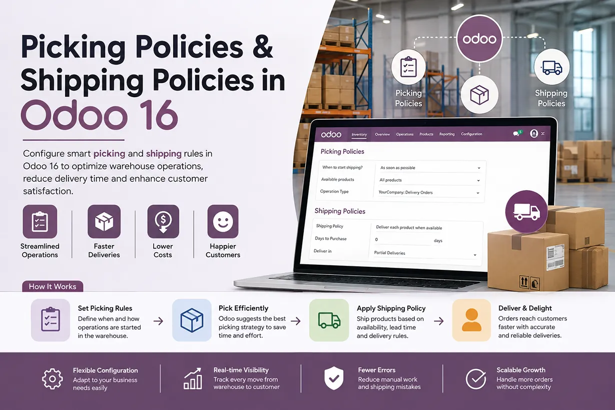 Picking Policies & Shipping Policies in Odoo 16