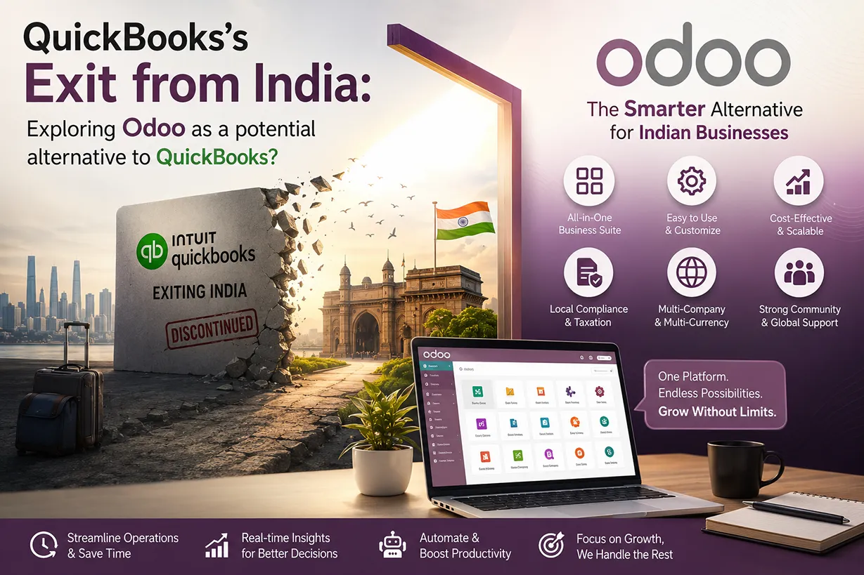 QuickBooks’s Exit from India : Exploring Odoo as a potential alternative to QuickBooks